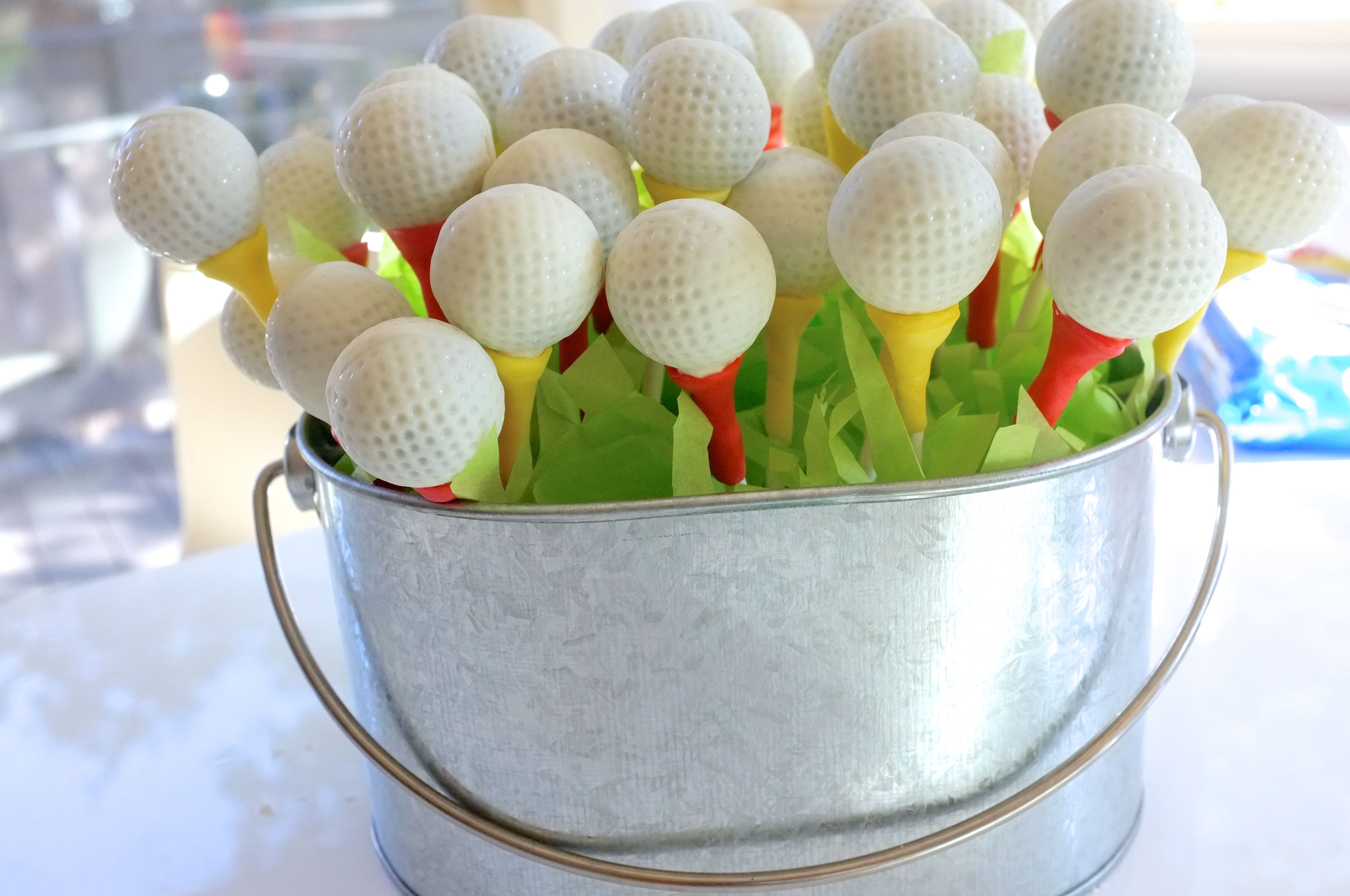 Golf Ball Cake Pops Green Grass Ro