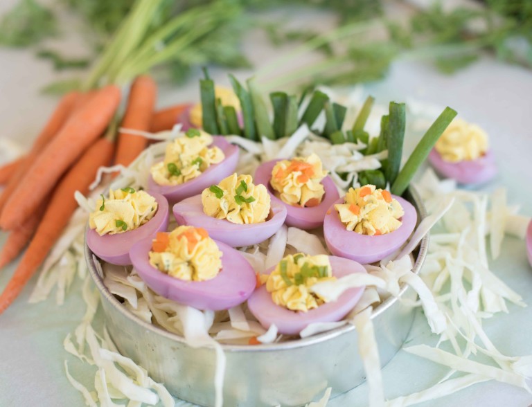 Dyed Deviled Eggs Romancing The Onion